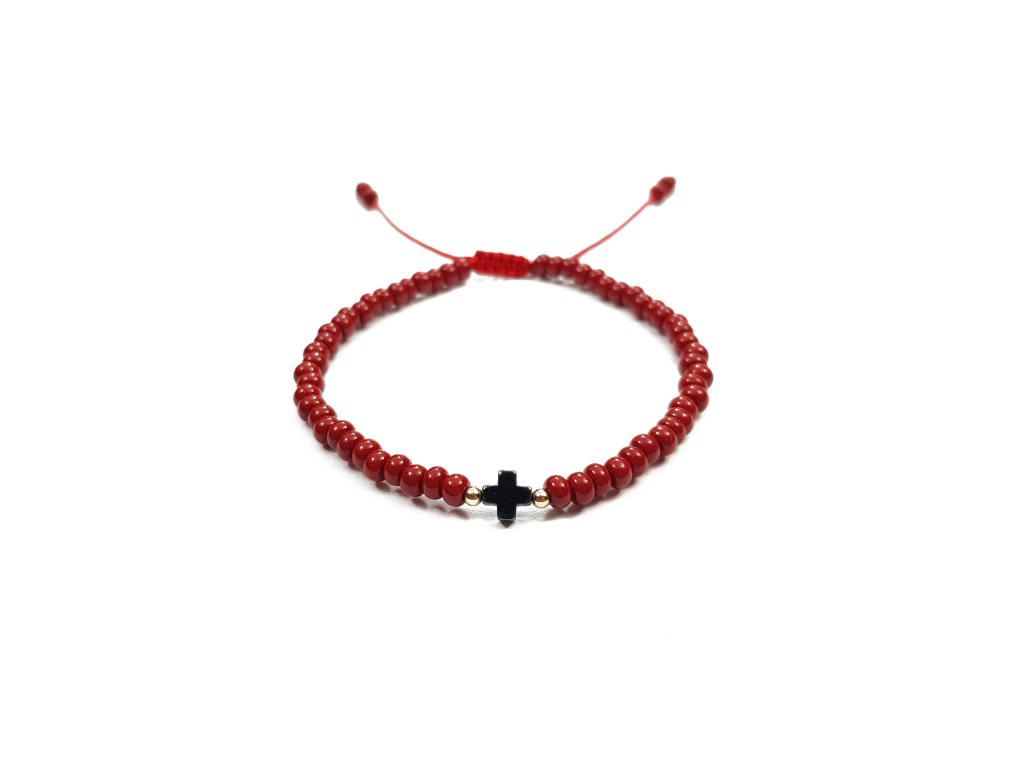 Juego De Pulseras De Protección Con Cruz Hematita Gris