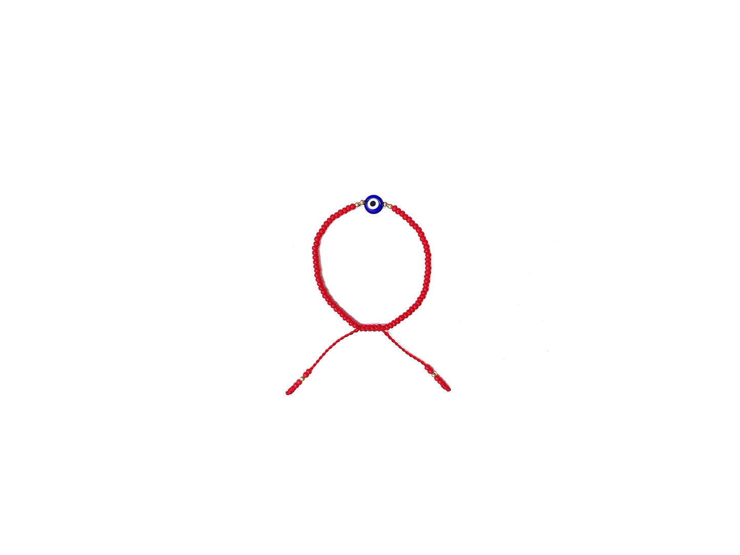 Pulsera Roja De Protección Con Ojo Turco Azul Rey