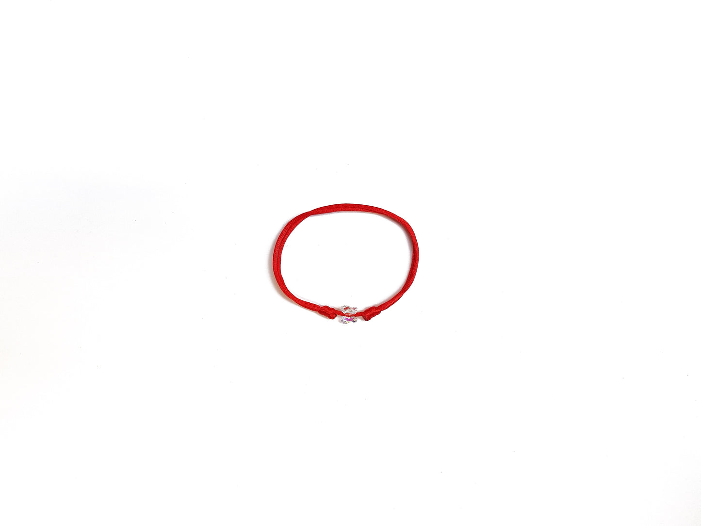 Pulsera Roja De Protección Con Mariposa De Cristal Austriaco