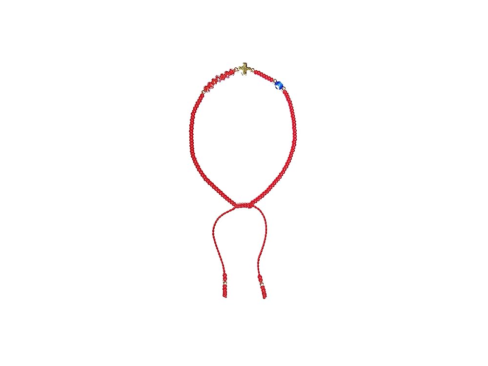 Pulsera protección con ojo turco, cruz y cristales