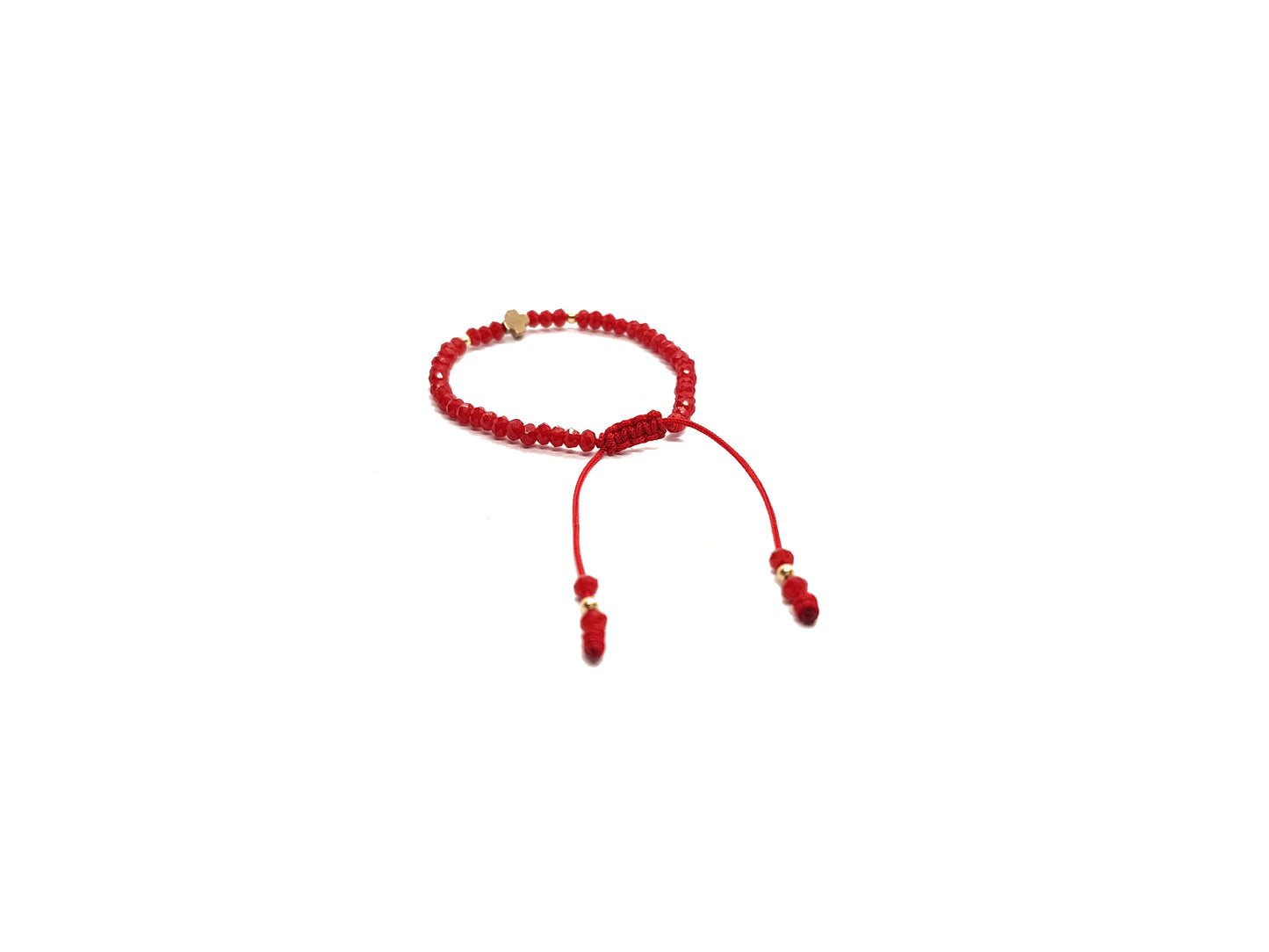 Pulsera Roja De Protección Con Cruz De Hematita Dorada Para Niña/Niño