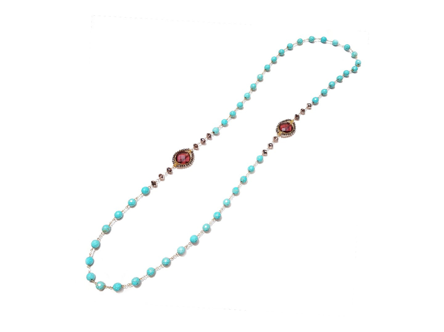 Collar de howlita engarzado con cadena