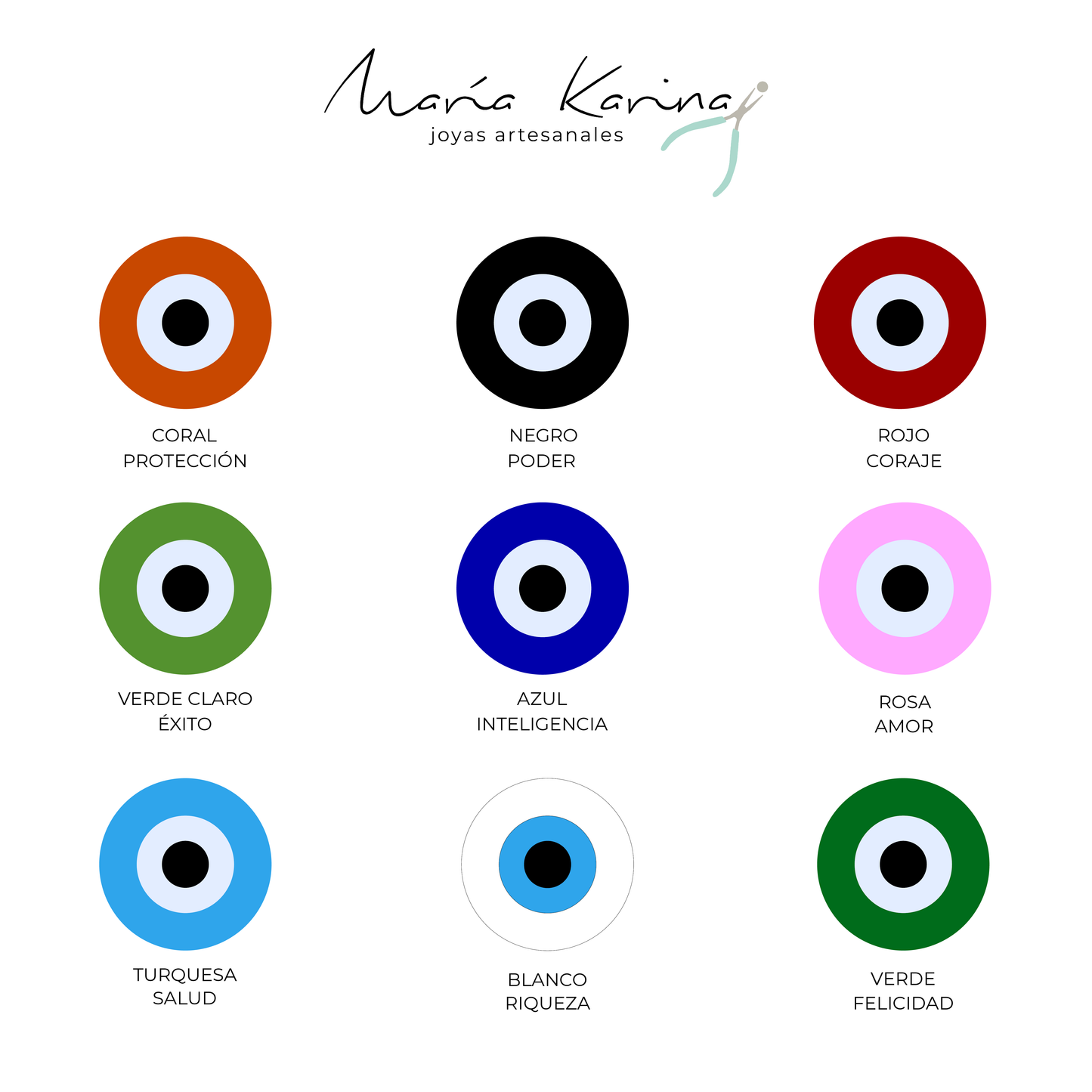Pulsera De Protección Multicolor Con Ojo Turco Azul Cielo