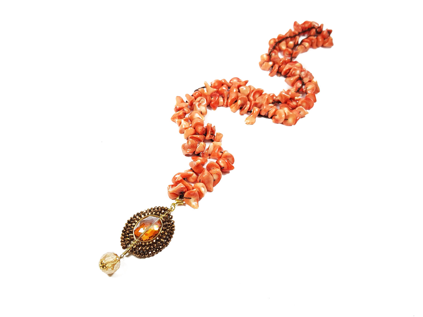 Collar coral salmón