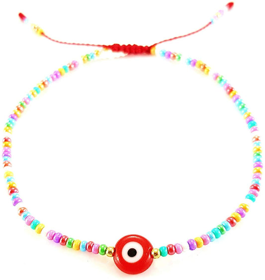Pulsera De Protección Multicolor Con Ojo Turco
