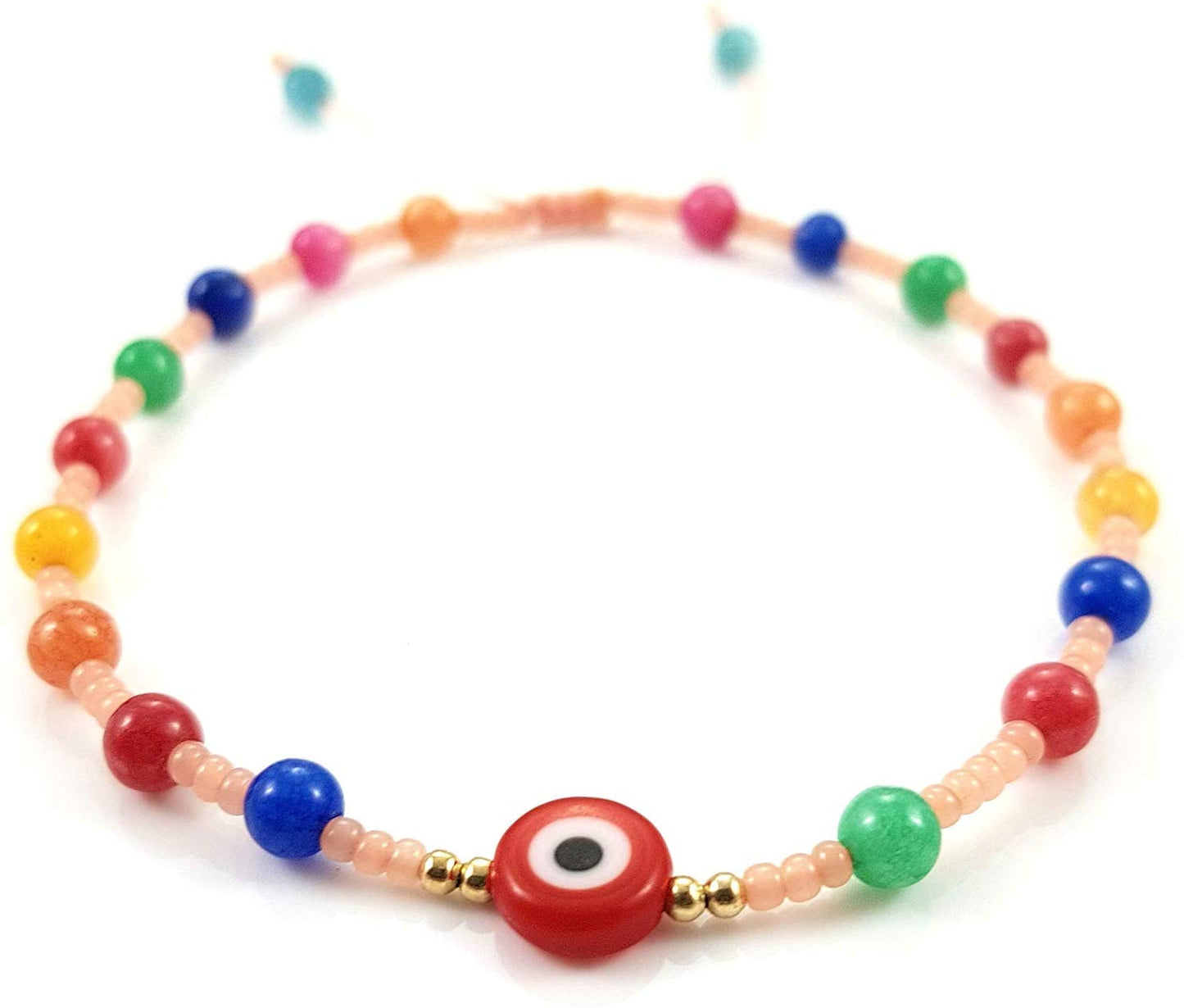 Pulsera De Protección Con Ágatas Multicolor