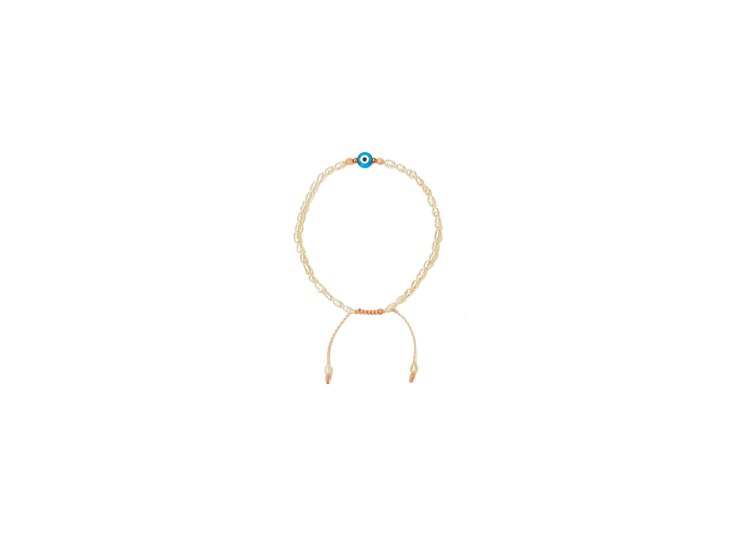 Pulsera De Protección De Perlas Y Ojo Turco