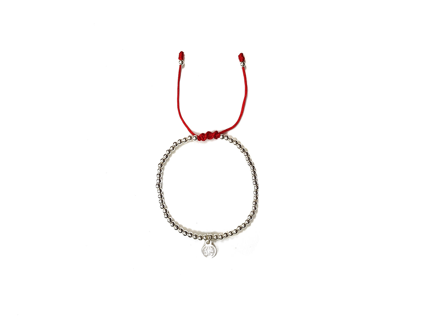 Pulsera De Protección De Plata Con Medalla De San Benito