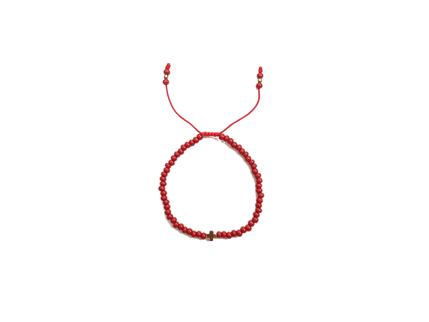 Juego De Pulseras De Protección Con Cruz De Hematita Dorada Para Parejas