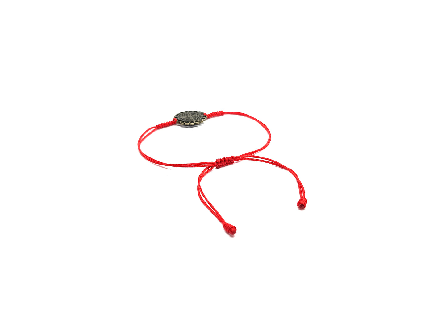 Pulsera Roja De Protección Con Medalla De San Benito