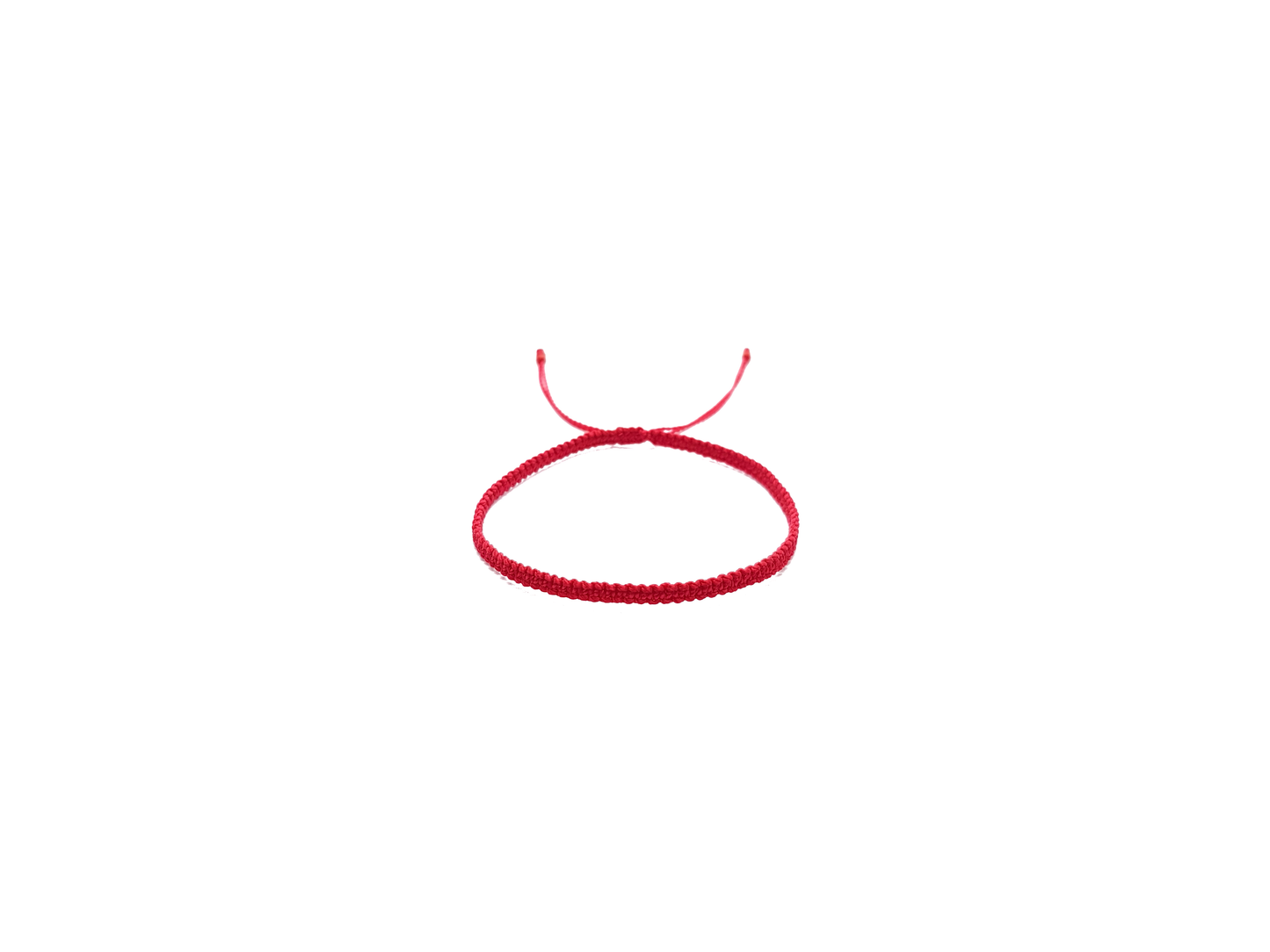 Pulsera tejida roja de protección