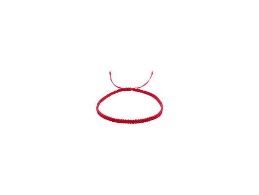 Pulsera tejida roja de protección