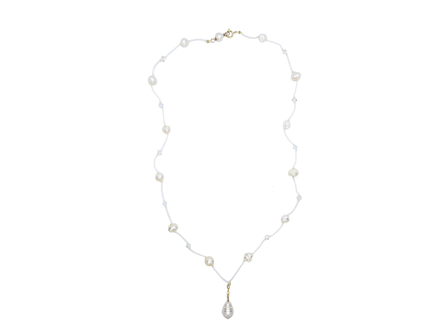 Gargantilla de Perlas con Cristal Austriaco
