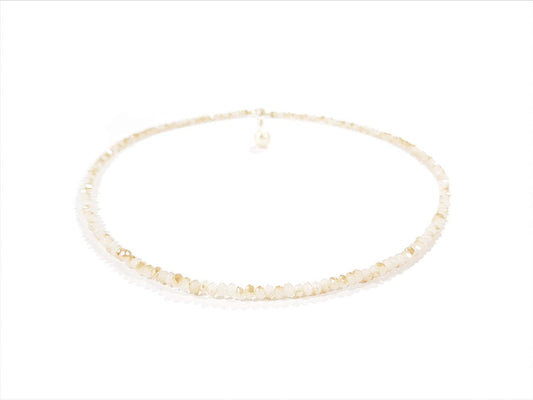 Collar Gargantilla de Cristal Beige