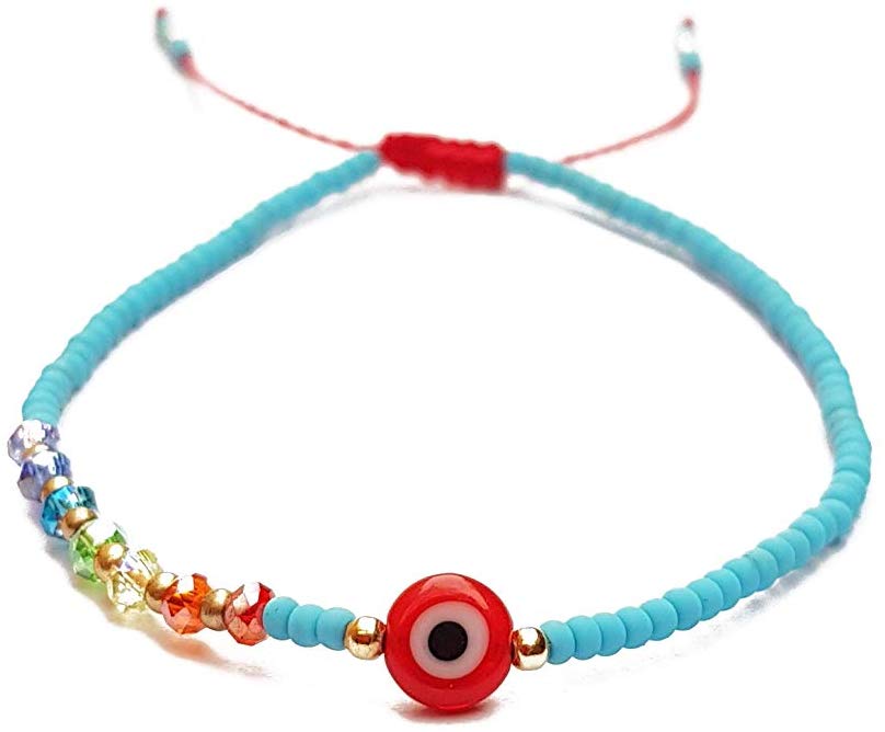 Pulsera protección azul cielo ojo turco
