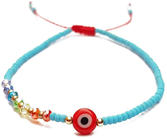 Pulsera protección azul cielo ojo turco