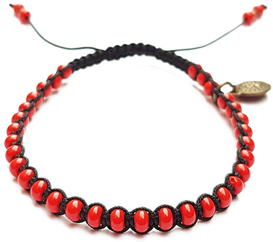 Pulsera para protección tejida con San Benito