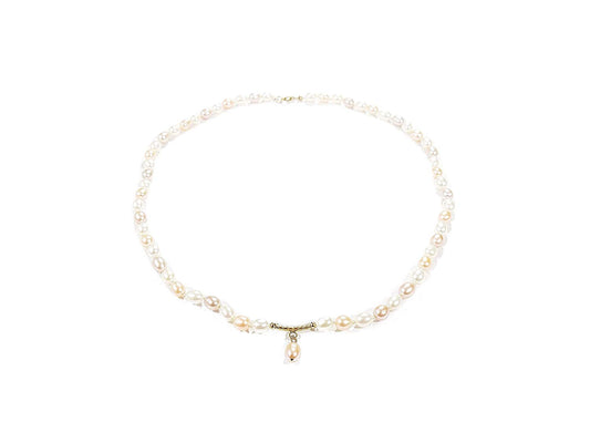 Collar de Perlas Naturales y dije en "Y"