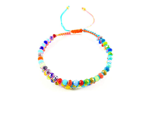 Pulsera cristales multicolor