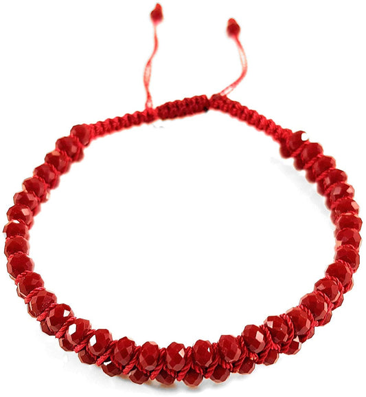 Pulsera cristales vino