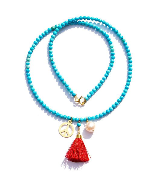Gargantilla Collar Turquesa Estilo Boho