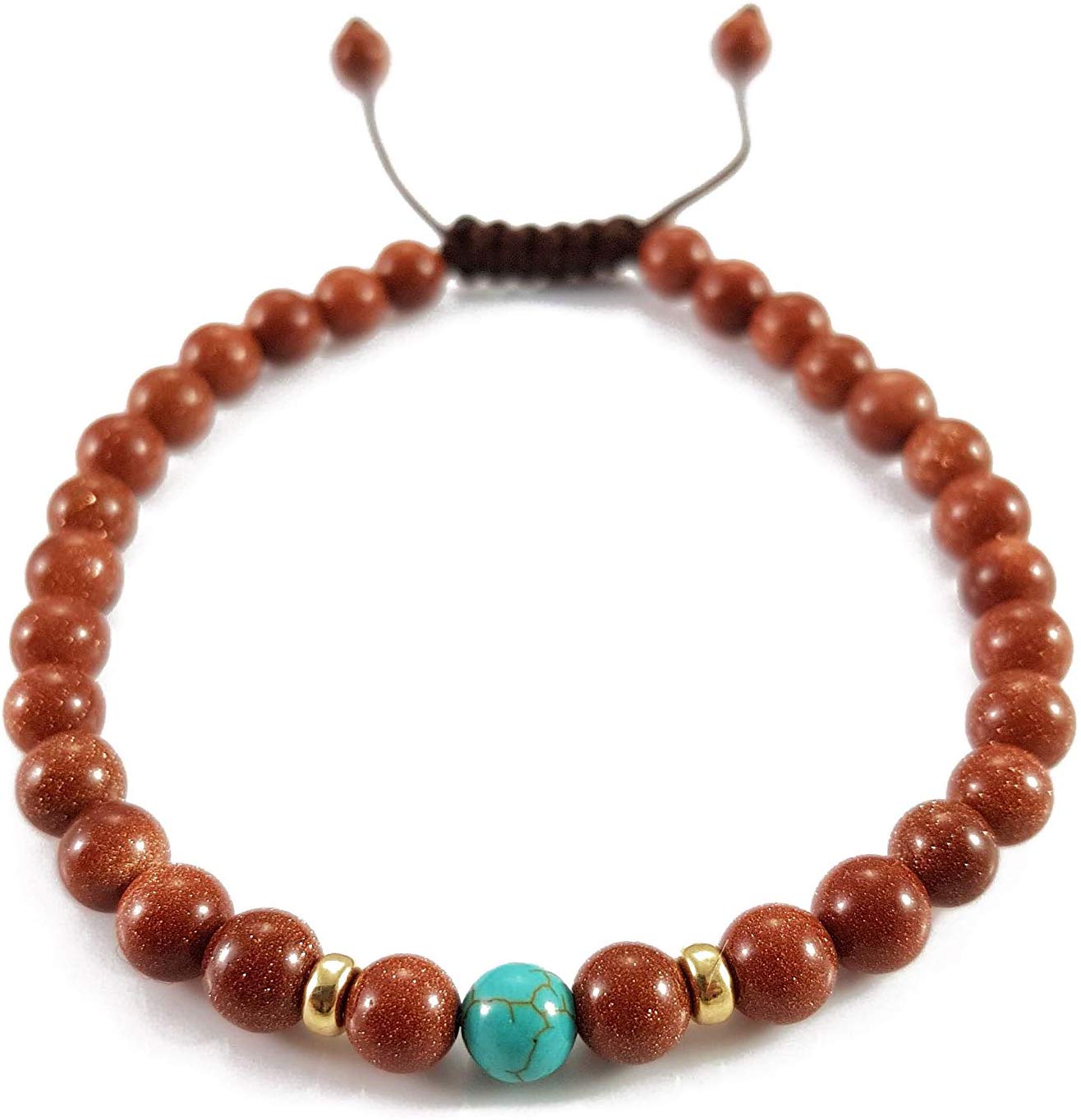 Pulsera Piedra Natural Aventurina y Turquesa