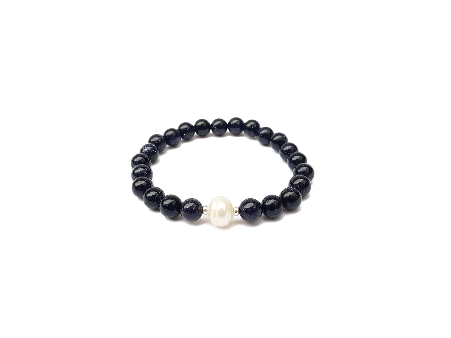 Juego De Pulseras De Aventurina Con Perla Para Parejas