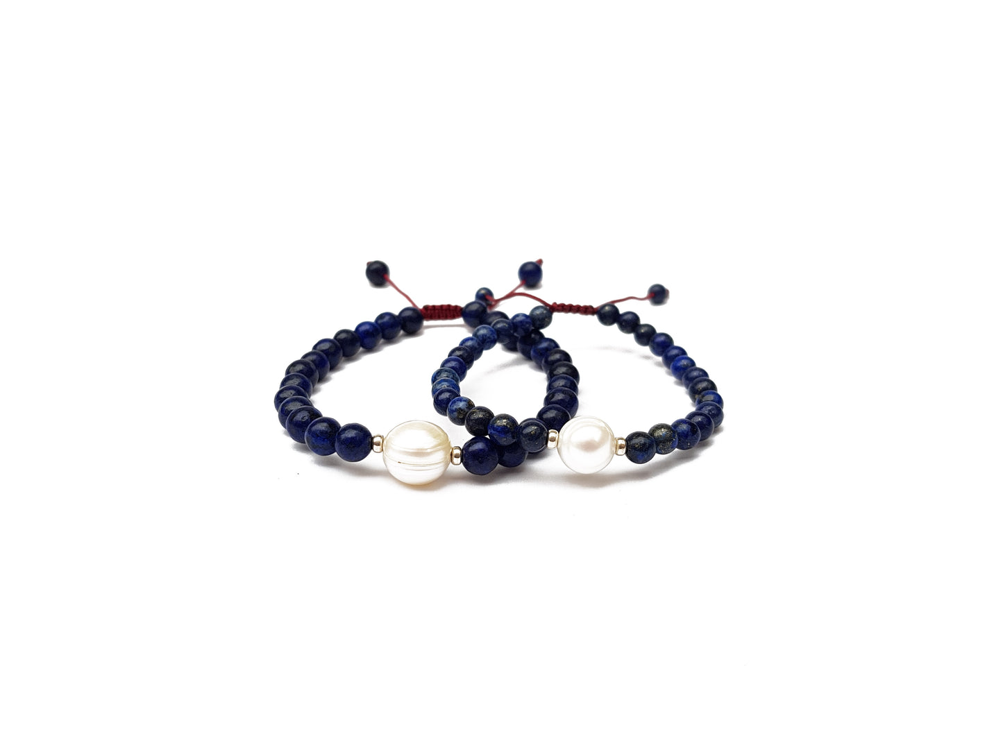 Juego de pulseras de lapislázuli