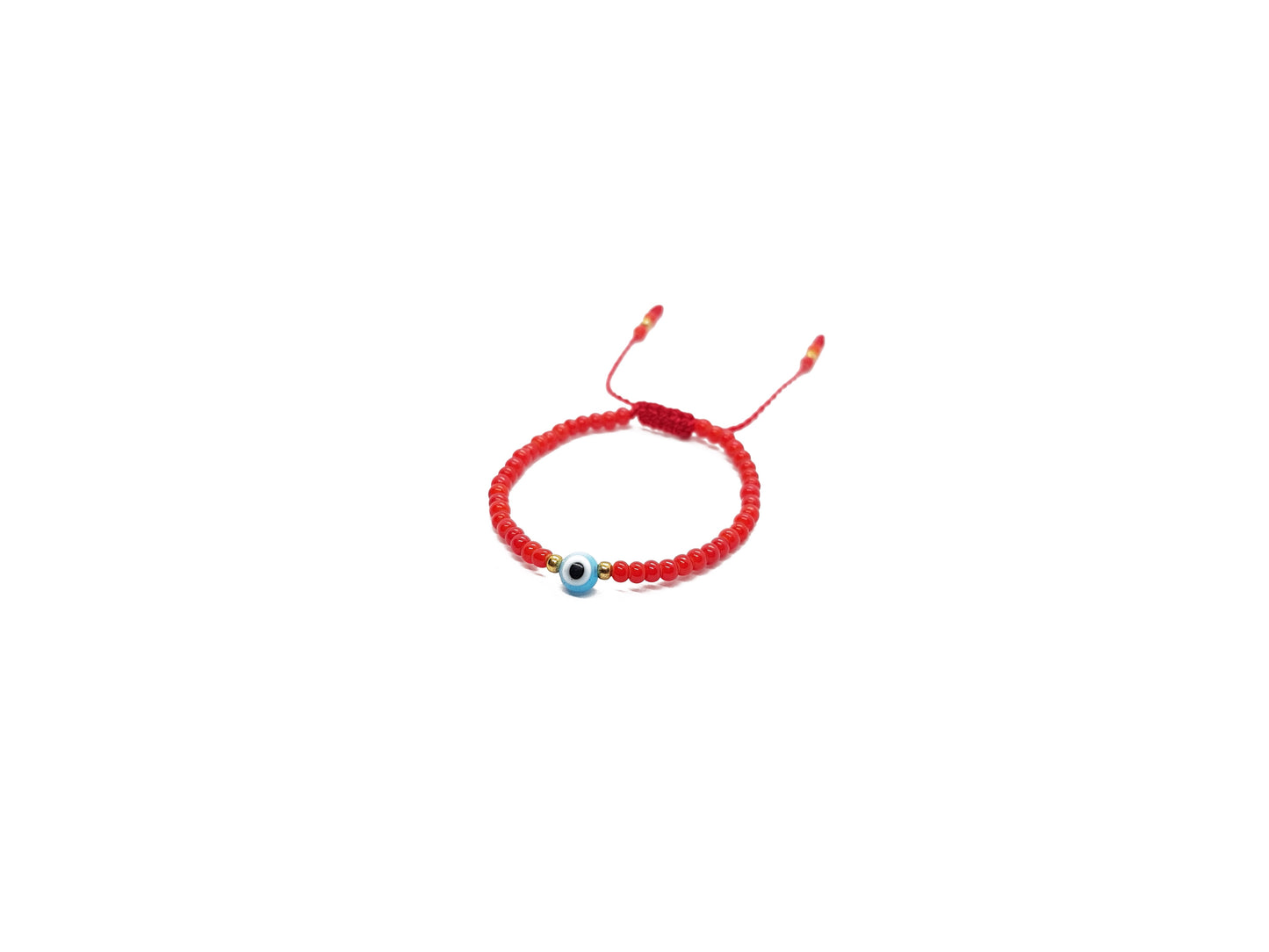 Pulsera Roja De Protección Con Ojo Turco Azul Cielo Para Recién Nacido