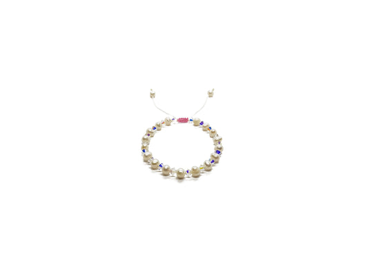 Pulsera De Cristal Con Perla
