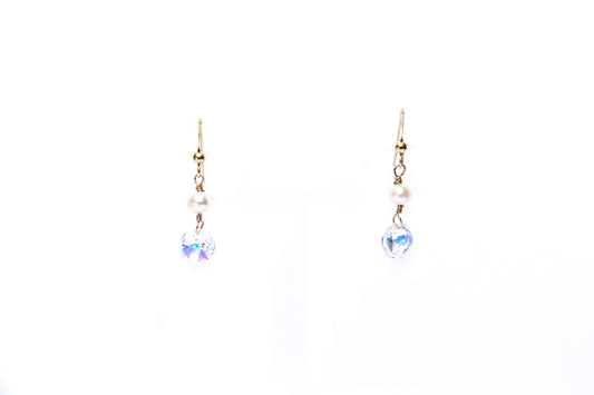 Arete con perla y cristal rivoli