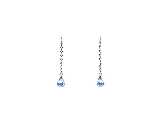 Aretes de cristal Swarovski gota y perla natural micro